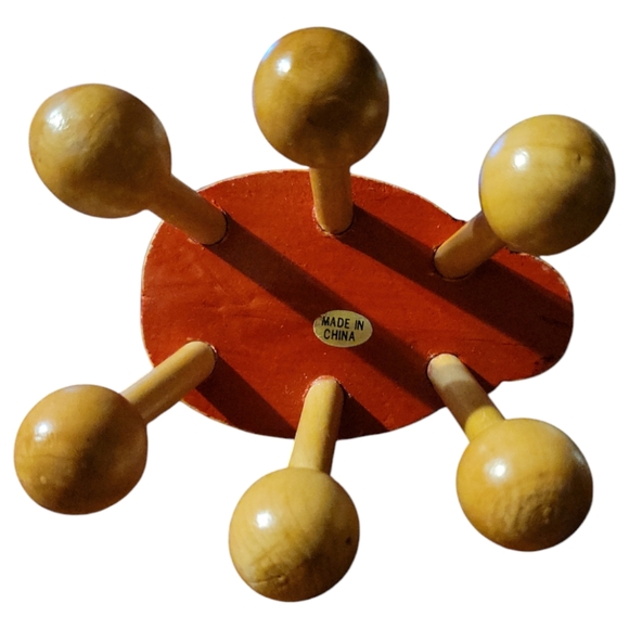 Vtg Wooden Ladybug Full Body Massager Homeopathic Health Relaxation Tool - Picture 5 of 5